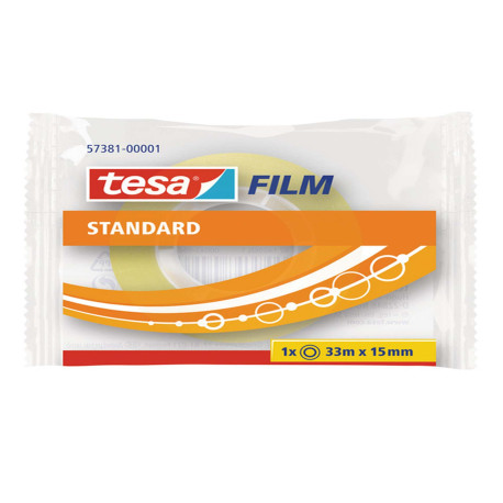 Nastro adesivo Tesafilm - confezionato singolarmente - 15 mm x 33 m - PP - trasparente - Tesa