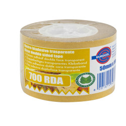 Nastro biadesivo 700RDA - confezionato singolarmente - 50 mm x 10 m - trasparente - Eurocel