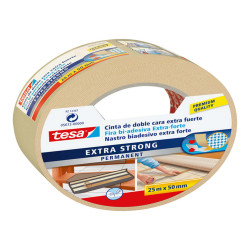 Nastro biadesivo Extra Forte - 50 mm x 25 m - PP - bianco - Tesa