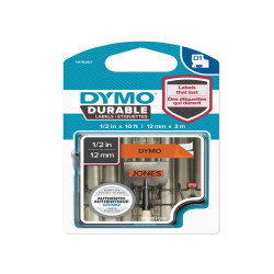Nastro D1 Durable 1978367 - 12 mm x 3 mt - vinile - nero/arancio - Dymo