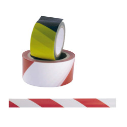 Nastro di sicurezza - adesivo - 5 cm x 25 m - rosso/bianco - Viva