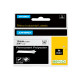Nastro Rhino 18484 - 19 mm x 5,5 mt - poliestere permanente - nero/bianco - Dymo
