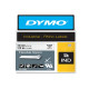 Nastro Rhino 18488 - 12 mm x 3,5 mt - nylon flessibile - nero/bianco - Dymo