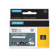 Nastro Rhino 18489 - 19 mm x 3,5 mt - nylon flessibile - nero/bianco - Dymo