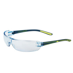 Occhiali detectabili Helium2 - policarbonato - monoblocco - trasparente/blu - Deltaplus