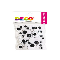 Occhietti adesivi ovali - misure assortite ovali - Deco - busta 50 pezzi