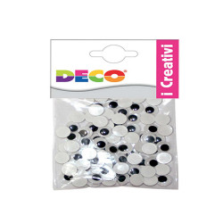 Occhietti adesivi tondi - misure assortite - Deco - busta 50 pezzi