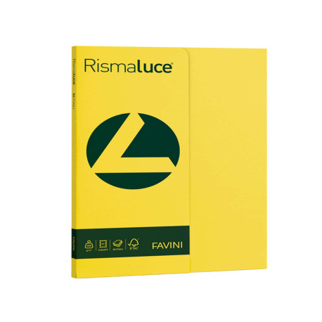 Carta Rismaluce Small - A4 - 200 gr - giallo sole 53 - Favini - conf. 50 fogli