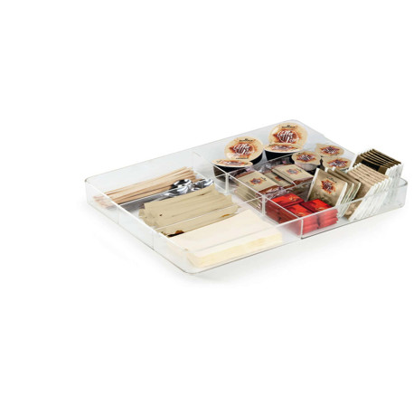 Organizer da cassetto Coffee Point - 4,8x24,2x32,9 cm - acrilico - trasparente - Durable
