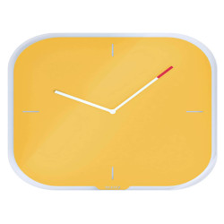 Orologio da parete Cosy - silenzioso - vetro - giallo - Leitz