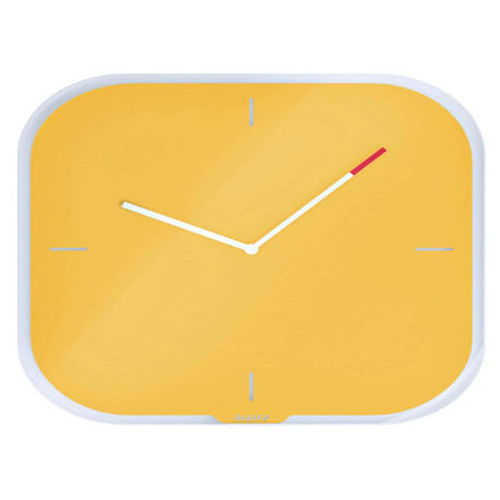 Orologio da parete Cosy - silenzioso - vetro - giallo - Leitz