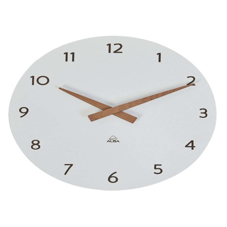 Orologio da parete HorMilena - diametro 30 cm - bianco/legno - Alba