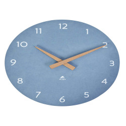Orologio da parete HorMilena - diametro 30 cm - blu/legno - Alba