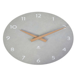 Orologio da parete HorMilena - diametro 30 cm - grigio chiaro/legno - Alba