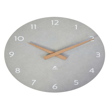 Orologio da parete HorMilena - diametro 30 cm - grigio chiaro/legno - Alba