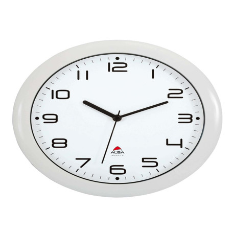 Orologio da parete Hornew - diametro 30 cm - bianco - Alba