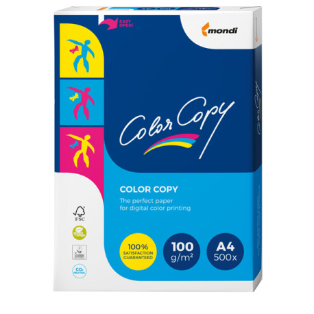 Carta Color Copy - A4 - 100 gr - bianco - Mondi - conf. 500 fogli