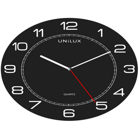 Orologio da parete Mega - diametro 57,5 cm - nero - Unilux