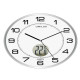 Orologio da parete Tempus - con termometro - diametro 30 cm - bianco - Unilux
