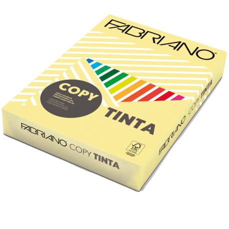 Carta Copy Tinta - A3 - 80 gr - colore tenue banana - Fabriano - conf. 250 fogli