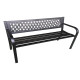 Panca da giardino Boulevard  - 75 x 50 x 120 cm - acciaio/ABS - nero - Garden Friend