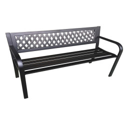 Panca da giardino Boulevard  - 75 x 50 x 120 cm - acciaio/ABS - nero - Garden Friend