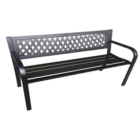 Panca da giardino Boulevard  - 75 x 50 x 120 cm - acciaio/ABS - nero - Garden Friend