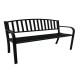 Panca da giardino Hollywood - 75 x 50 x 120 cm - acciaio verniciato - nero - Garden Friend