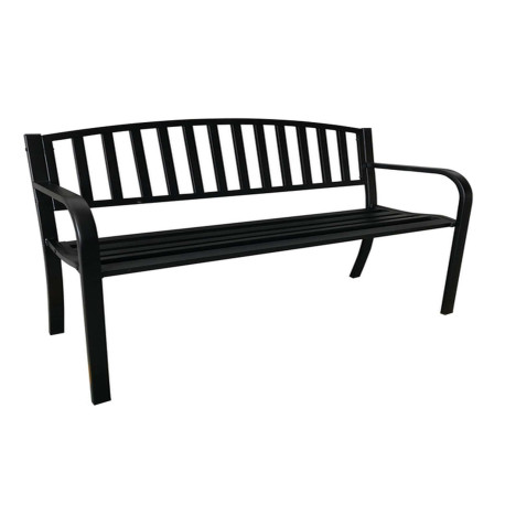 Panca da giardino Hollywood - 75 x 50 x 120 cm - acciaio verniciato - nero - Garden Friend
