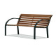 Panca da giardino Parco - 80 x 62 x 122 cm - acciaio/legno - nero - Garden Friend