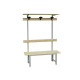 Panca spogliatoio - con alzata - 3 posti - 100 x 40 x 185 cm - legno - Fasma