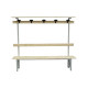 Panca spogliatoio - con alzata - 5 posti - 150 x 40 x 185 cm - legno - Fasma