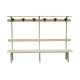 Panca spogliatoio - con alzata - 6 posti - 200 x 40 x185 cm - legno - Fasma