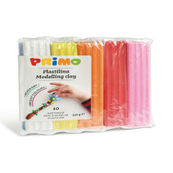 Panetto plastilina - 10 colori - 55gr - Primo