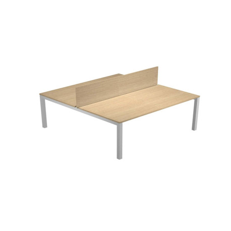 Pannello divisorio Agorà - per scrivania multiple - 160 x 32 cm - rovere