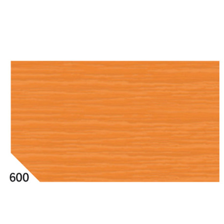 Carta crespa - 50 x 250 cm - 48 gr/m2 - arancione 600 - Sadoch - conf.10 rotoli