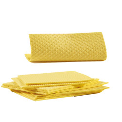 Pannospugna Aquos - 18 x 20 cm - giallo - PerfettoFactory - conf. 10 pezzi