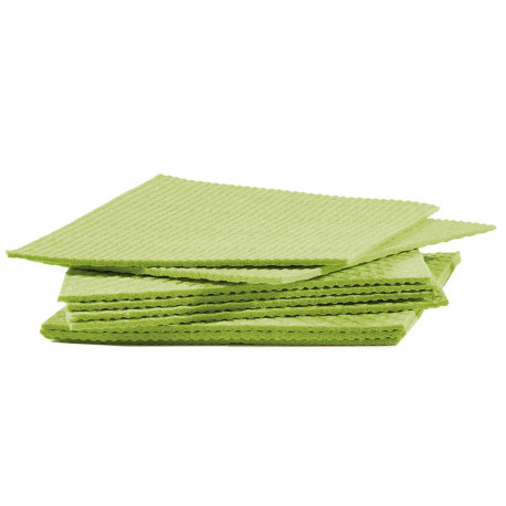 Pannospugna Aquos - 18 x 20 cm - verde - PerfettoFactory - conf. 10 pezzi