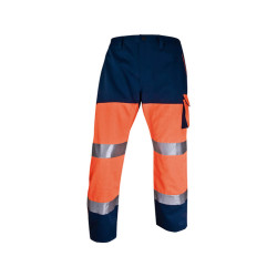 Pantalone alta visibilità PHPA2 - sargia/poliestere/cotone - taglia L - arancio fluo - Deltaplus