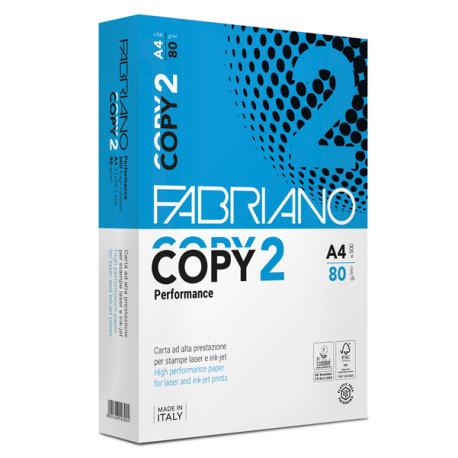 Carta fotocopie Copy 2 - A4 - 80 gr - bianco - Fabriano - conf. 500 fogli