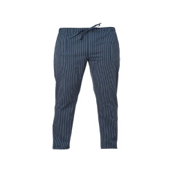 Pantalone cuoco Enrico - unisex - taglia L - gessato blu - Giblor's
