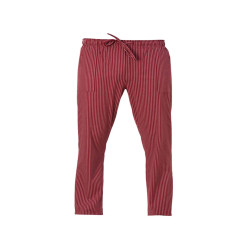 Pantalone cuoco Enrico - unisex - taglia M - gessato bordeaux - Giblor's