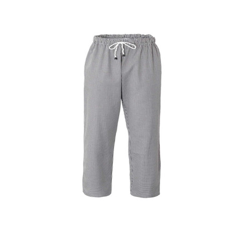 Pantalone cuoco Plutone - unisex - taglia L - bianco/quadretti neri - Giblor's