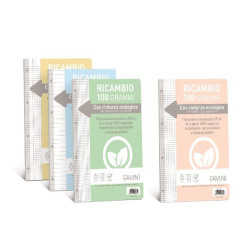 BLOCCHI QUADERNI E RUBRICHE - RICAMBIO RINFORZATO BIO 100 GR, 40 FF, Q4 + M