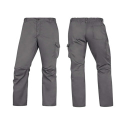 Pantalone da lavoro Panostrpa - sargia/poliestere/cotone/elastan - taglia L - grigio/nero - Deltaplus