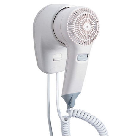 Asciugacapelli da hotel Yul Basic - aggancio frontale - 9,1x14,7x15 cm - 1200 W - 220/240 V - ABS - bianco - Medial