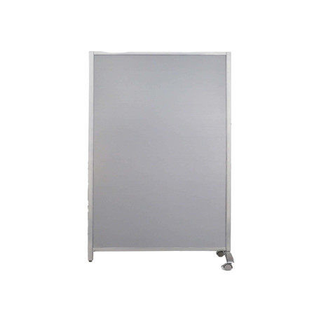 Paretina divisoria - 80 x 40 x 170 cm - policarbonato/acciaio - grigio chiaro - Serena Group