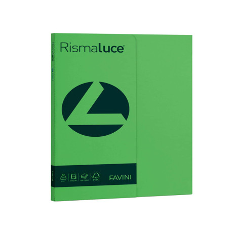 Carta Rismaluce Small - A4 - 90 gr - verde 60 - Favini - conf. 100 fogli