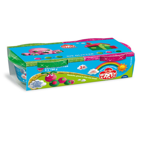 Pasta Glitter - 100gr - magenta/verde - conf. 2 pezzi - Didò