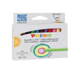 Pastelli a cera - Ø 9 mm x 85 mm - Primo - conf. 12 pezzi